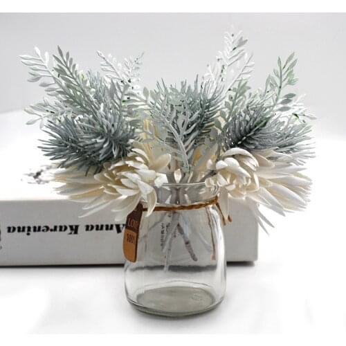 Artificial Flower fake high quality flower Pine For DIY Scrapbooking Decorative Wreath home garden decor Wedding Decoration