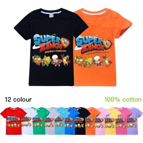 Children Clothes T-shirts Cute Cartoon Super Zings Serie Print Tops Tees for Baby Boys Girl Short Sleeve T-Shirt Toddler Costume