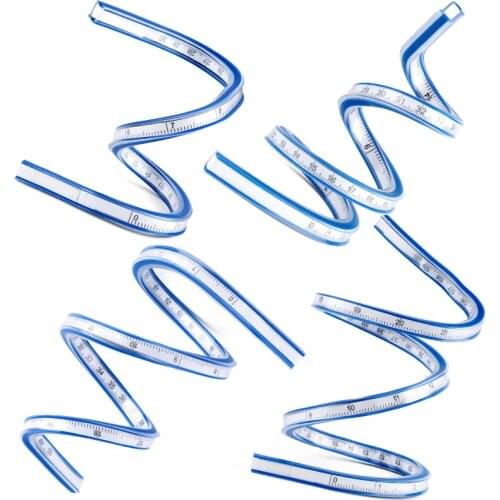 RORGETO 30cm 40cm 50cm 60cm Flexible Curve Ruler for Drawing Sewing DIY Craft Bendable Measuring Tape Sewing Accessories