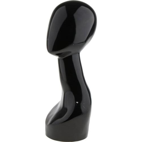 Long Neck Female Mannequin Head Hair Wigs Hat Jewelry Display Model Blue Black