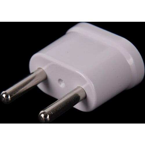Hot Sale US USA to EU EURO Europe Travel Power Plug Adapter Charger Converter for USA converter White