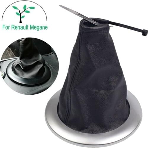 Leather For Renault Megane 2 MK2 II Sport Tourer II 2002-2009 Gear Shift Knob Lever HandBall Gaiter Boot Cover Frame Case Collar