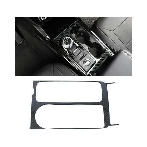 LHD Steel Carbon Fiber Gear Shift Box Panel Cover Trim For Ford Explorer 2020