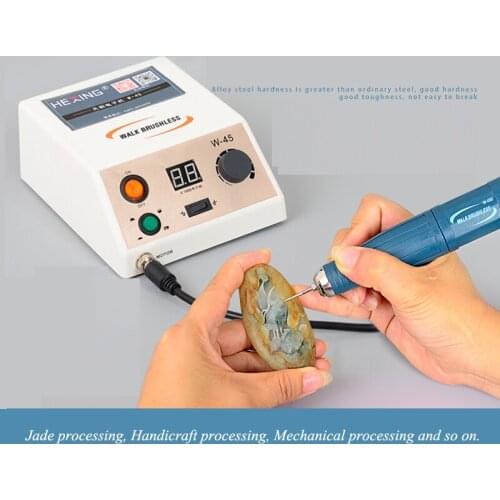 60w Mini Brushless Jade Carving Machine New Kit Combination Tool Electric Grinder Suit Polishing Grinding Machine W-45