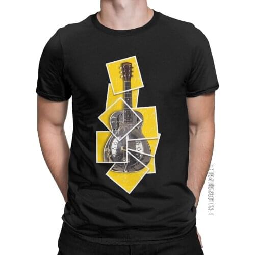 Music Guitar T Shirt Men Pure Cotton Funny T-Shirt Round Neck Dire Straits Tees Classic Short Sleeve Clothing Printed