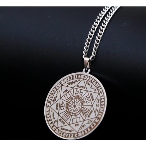 7 Archangels Sigil Charm Necklaces Pentacle Magic Mascot Amulet Lucky charms Protection Supernatural Talisman Necklace