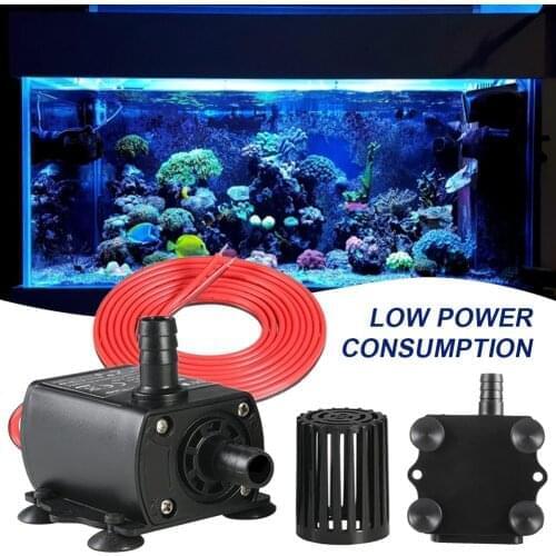 Ultra Quiet Submersible Water Fountain Pump Filter Fish Pond Aquarium Water Pump Tank Garden Fountain 5W DC 12V Pool water pump