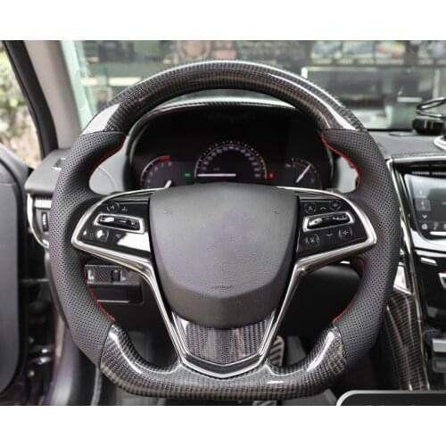 Carbon Fiber Leather Steering Wheel For Cadillac ATSL CT5 XT5 XT4 CT6 XT6 CT4 CTS SRX Escalade 2010 2013 2015 2017 2018 2020