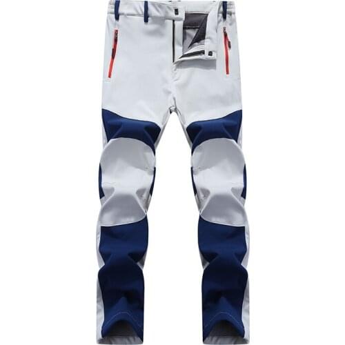 HOT2018 Outdoor autumn winter wool warm wind proof stretch pants men soft shell wear-resisting climbing camping Hiking Pants