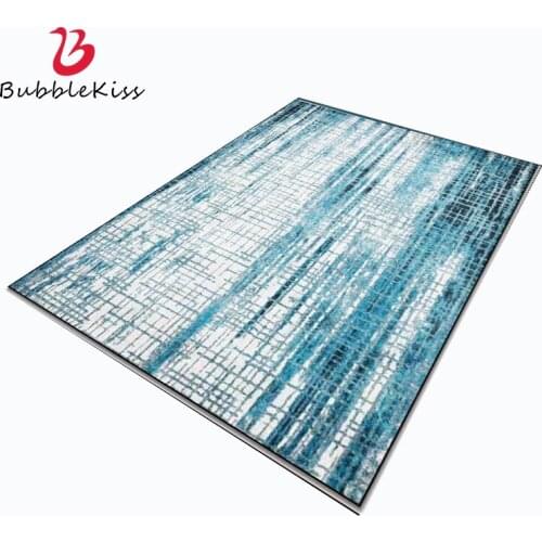 Bubble Kiss Nordic Style Blue Gradient Art Pattern Carpets for Bedroom Home Fashion Living Room Decor Customized Rug Bedside Mat