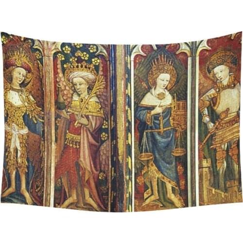 Medieval Paintings Cotton Linen Tapestries Hanging