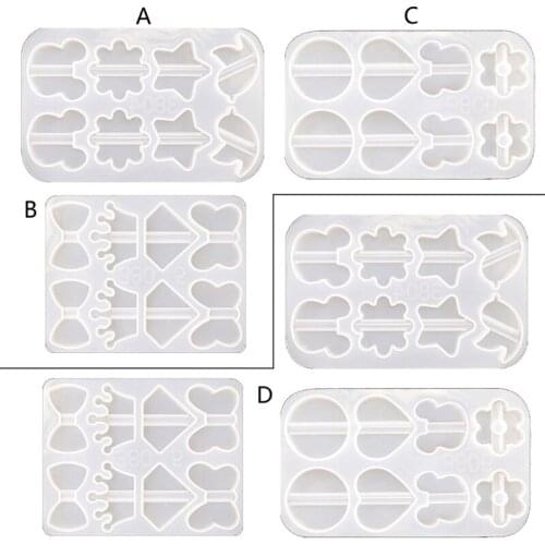 Straw Topper Resin Molds Straw Topper Attachment Silicone Molds Epoxy Resin Casting Mold Flower Heart Molds for straws