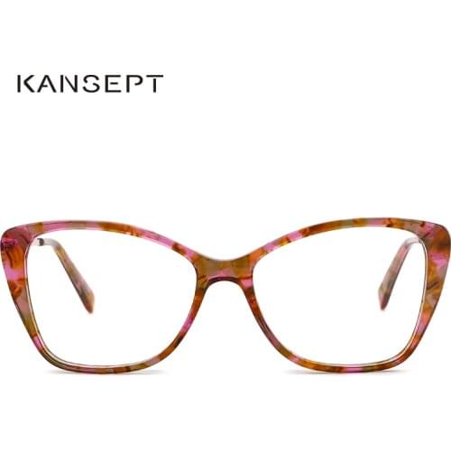 KANSEPT Optical Glasses Frame Women Cat Eye Myopia Prescription Fashion Eyeglasses Frame 2020 New Arrival Gafas MG6050