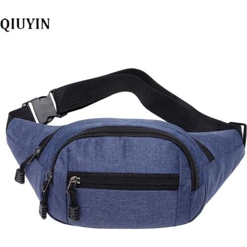 Qiuyin Cross Body Womens Waist Bag Luxury Designer Zip Pack Waterproof Tough Bag Harajuku Purse Unisex Nylon Sports Fanny Pack