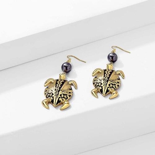 SophiaXuan Enamel Turtle Drop Earrings for Women 2021 Bohemia Polynesian Drop Dangle Earring Earrings Hawaiian Jewelry Female