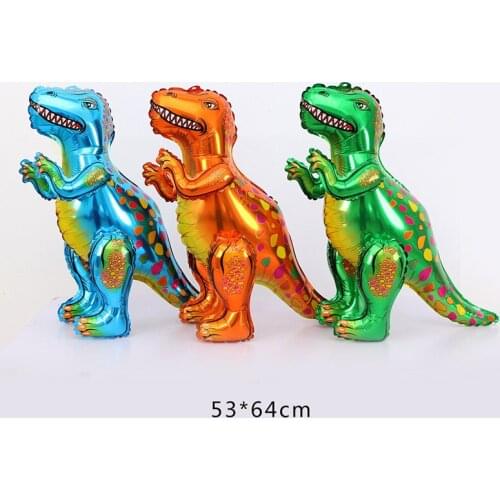 1pc 3D Dinosaur Balloons Foil Standing Green Dinosaur Red Dragon Birthday Deco Party Supplies Boy Kids Toys Helium Globals