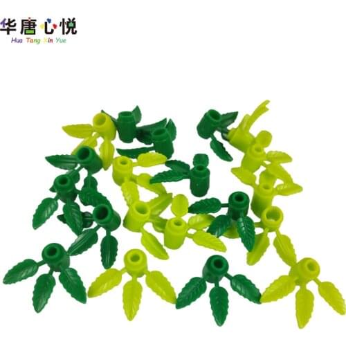 MOC Creator Plant Leaf New Bamboo Leaves 10PCS Accessories Assemble Toy Building Blocks Educational Toys Childs Gift City Model