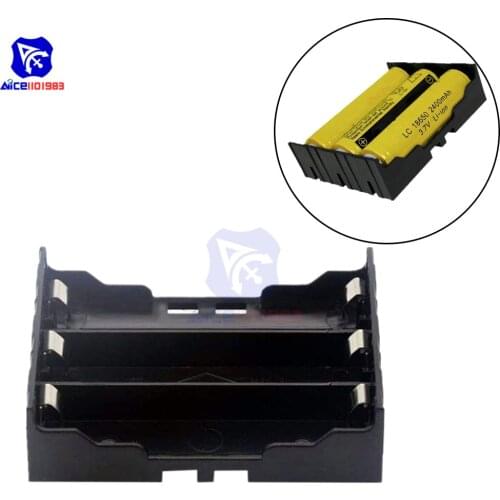 Diymore ABS Plastic 3 Slots 18650 Batteries Case Holder 6 Pins 3 x 3.7V 18650 Li-ion Lithium Rechargeable Battery Pack
