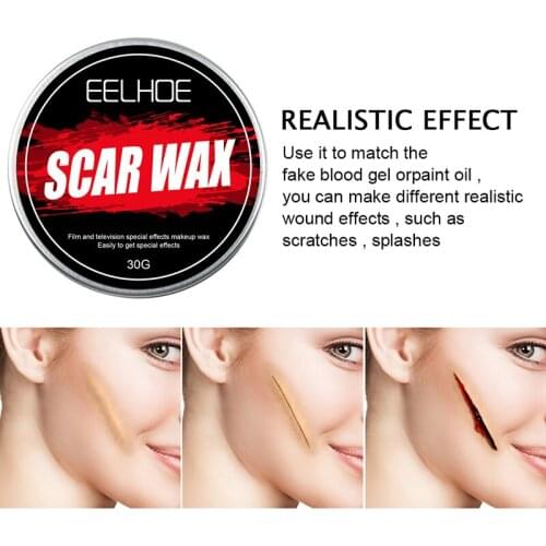 30g Body Painting Cream Halloween Simulation Makeup Wax Waterproof Long Lasting Shaping Special Effect Makeup Tool TSLM1