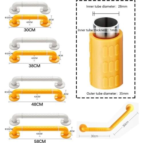 304 stainless Bathroom Tools Safety Handrail Bath Door Handle Bathroom Toilet Railing Handrail V syle/Straight 30/40/50/60cm