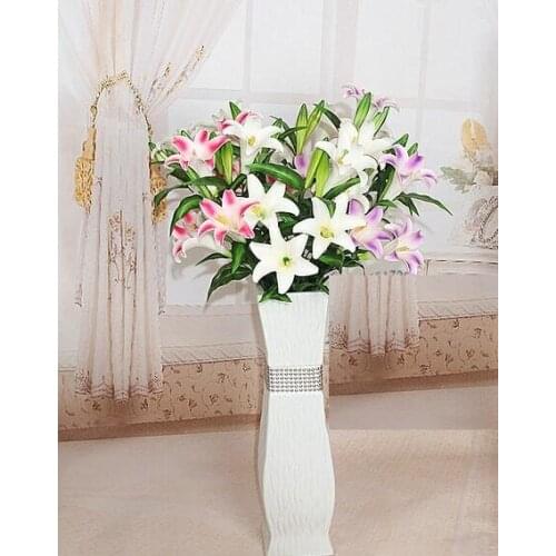 97cm PU Latex Calla Lily flower real touch wedding bouquet flowers for wedding home table decorations free shipping