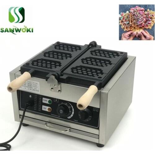 Commercial Honey Comb Waffle Stick Maker honeycomb Waffle Machine Bubble Egg Cake Oven Electric Waffle Making Machine Iron Baker