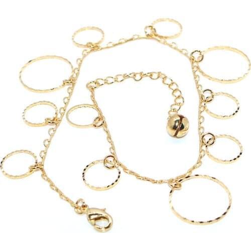 1pcs Boho Style Vintage Star Circle Pattern Summer Beach Foot Anklet Bracelet Barefoot For Women Leg Chain Accessories Gift