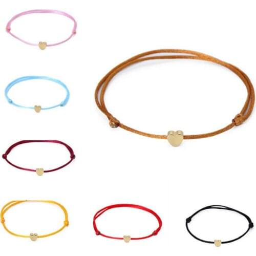Love Heart Bracelet Red Thread String Rope Charm Lucky Bangle Cuff Jewellery Lovers' Gift