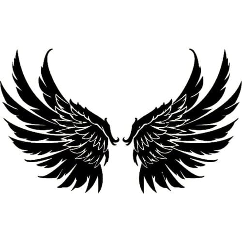 Dawasaru Angel Wings Guardian Kids Fashion Car Stickers Waterproof Decals Laptop Suitcase Truck Auto Accessories PVC,20cm*12cm