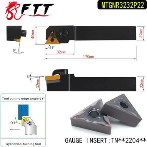 MTGNR3232P22 91 Degree External Turning Tool Holder For TNMG220404 TNMG220408 Used on CNC Lathe Machine