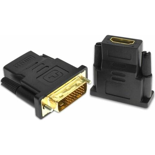 DVI 24+1 To Adapter Cables Plated Plug Male To Female HDMI-compatible To DVI Cable Converter 1080P For HDTV Projector Monitor