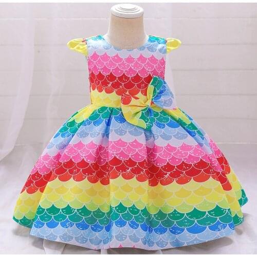 Girls Summer New Color Stitching Sleeveless Dress European And American Style Party Costumes 6 Months-5 Years Old