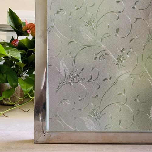 Matte Vinyl window film stained glass decorative uv window sticker privacy Frosted adhesive film window decal for glass window