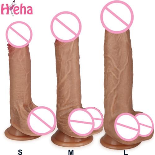 Male Artificial Realistic Dildo Soft Silicone Huge Penis with Suction Cup Sex Toys for Woman Big Fake Dick Female Masturbation