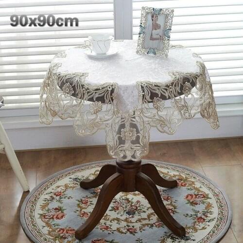 NEW Luxury European Lace Brocade Beautiful Hotel Restaurant Tablecloth Balcony Coffee Table Mat Furniture Electrical Dust Cloth