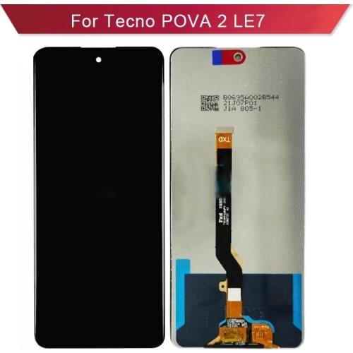 New LCD For Tecno Pova 2 LE7 Display And Touch Screen Assembly LE7 LCD Screen Complete Replacement Phone Parts