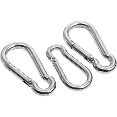 Mini Stainless Steel Outdoor Camping Quick Connection Key Buckle Carabiner Hooks