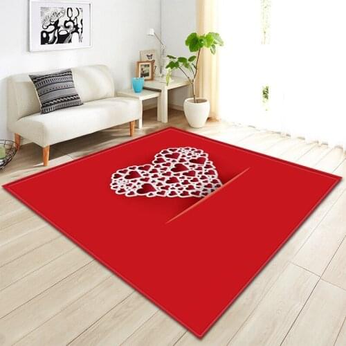 Valentine series carpet entrance living room bedroom floor mat Heart Love rug wedding carpet Baby Kids room home Decorative