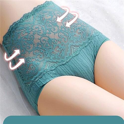 New Sexy Women Lace Cotton Panties Ladies Breathable Soft Solid High Waist Underwear Comfort Girls Briefs Shorts Pants Seamless
