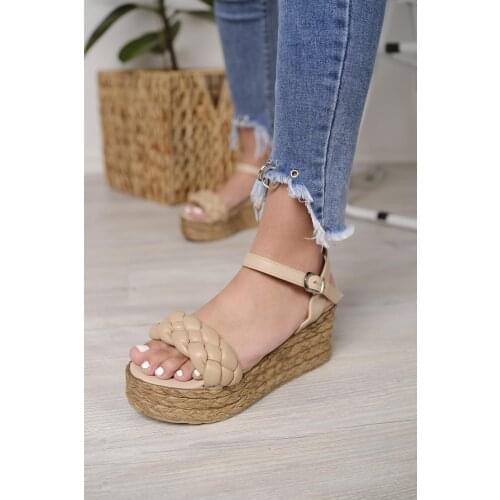 Flr Violeta Mesh Detailed Wire Mesh Bottom Heels Women Sandals