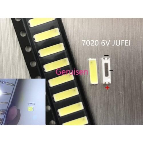 1000PCS Original JUFEI LED 7020 light-emitting Light Beads High Power1W 6V 90LM Cool white For LED LCD TV Backlight new
