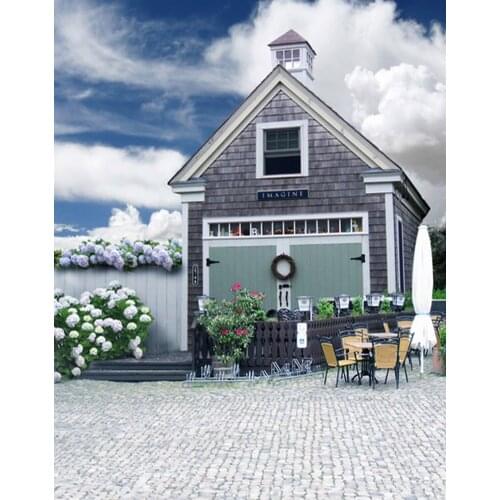 5x7ft Stone Floor Flowers House Photography Backdrops Photo Props Studio Background