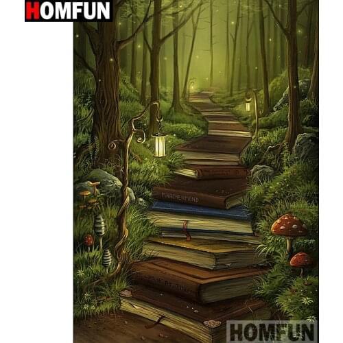HOMFUN Full Square/Round Drill 5D DIY Diamond Painting "Tree road" Embroidery Cross Stitch 5D Home Decor Gift A13007