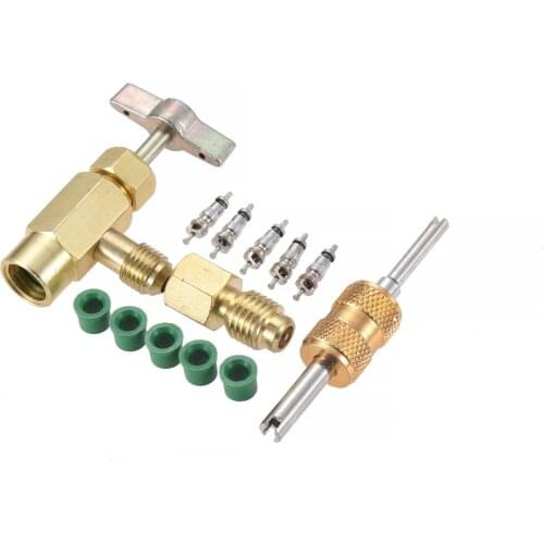 Yetaha R134A Refrigerant Can Tap Dispenser With Hand Operated Valve Control For Car Service Professionals Auto Part Tools