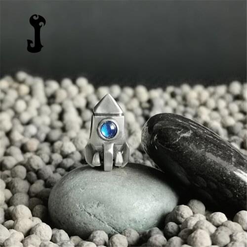 Joybeads Mistletoe 925 Sterling Silver Rocket With Sapphire Charm Bead Jewelry