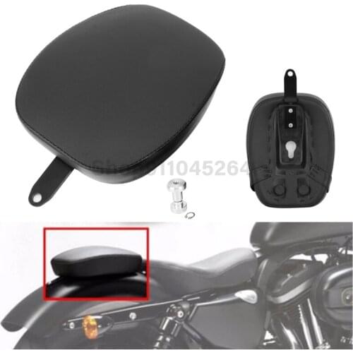 For Harley Sportster XL 1200 883 72 48 2010-2015 Motorcycle Black Passenger Rear Seat Pad Leather Pillow 1 Pcs