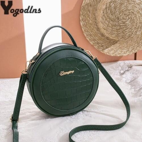 Circular Design Fashion Women Shoulder Bag PU Leather Women Crossbody Bags Ladies Messenger Purse Female Round Bolsa Handbag
