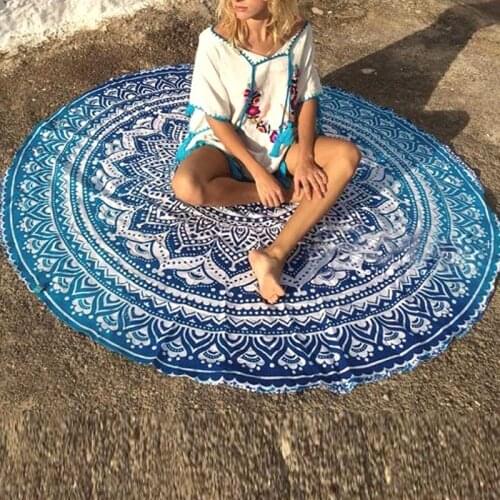 Mandala Round Tapestry Summer Beach Picnic Throw Rug Blanket Bohemia Mats Home Household Accessories
