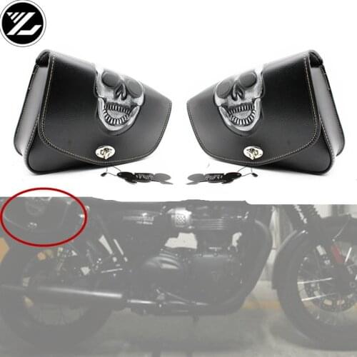 Motorcycle bag For Sportster XL 883 1200 Motor Saddle Bags Pu Leather Motorbike Side Tool Luggage Bag for Harley kawasaki yamaha