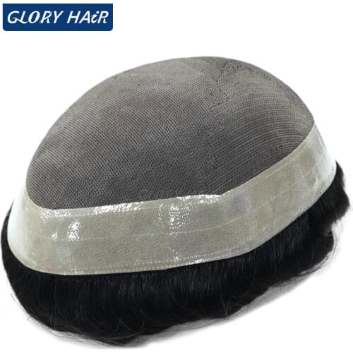 Gloryhair - Duro MF Human Hair Men Wig Indian Hair Prosthesis for Men 9 Different Sizes Hair System